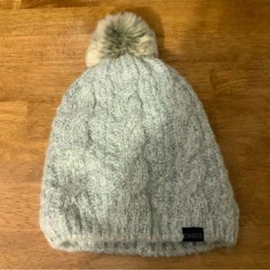 Chaos Brand Beanie Hat Knit Exterior Fleece Lined Color Gray One Size